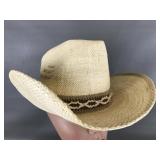 Vtg The Ridge Woven Straw Cowboy Hat