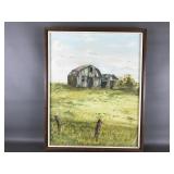 Rustic Weathered Barn Vintage Framed Painting