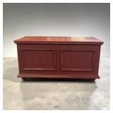 Solid Wood Muted Raspberry Storage Chest Painted