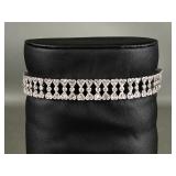 Sterling Silver Lattice Link Tennis Bracelet