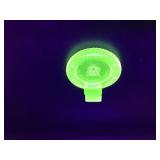 Vintage Glowing Uranium Vaseline Glass Tire Ash..