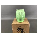 Fenton Chameleon Glass Owl Figurine