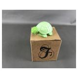 Fenton Chameleon Glass Turtle Figurine