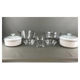 Corning Ware French White Round Covered Dish &