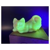 Fenton Glowing Burmese Kitten Glass Figurine W Box