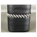 Sterling Silver S Link Tennis Bracelet