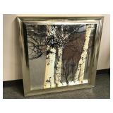 Vintage Mirrored Birch Tree Wall Art