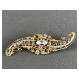 Stunning Mariam Haskell Vtg Filligree Bar Brooch