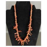 Vintage Branch Coral Necklace