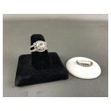 Sterling Silver Vintage Style Cluster Ring