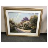 Cobblestone Lane Iii Thomas Kinkade Framed Print
