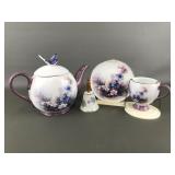 Teleflora Lena Liu Ceramic Teapot, Cup & Saucer &