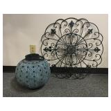 Bazaar Lantern And Metal Wall Hanging