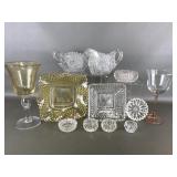 Yellow Depression Glass, Salt Cellars & More