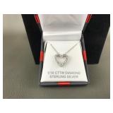 1/10 Cttw Diamond Sterling Silver Necklace