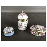 Vtg Halcyon Days Enamel Trinket Box & Crummles &