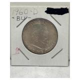 1960d Franklin Half Dollar