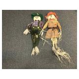 Handmade Artisan Fall Happy Crows Outdoor Decor