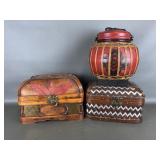 Vintage Lacquered Thai Bamboo Rice Basket & More
