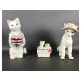 Lenox Cat Family Picnic Figurines