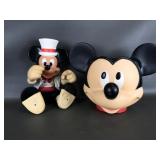 Vtg Applause Mickey Mouse Plastic Bucket Head &