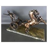 Vintage Brass & Copper & Marble? Roman Gladiator