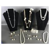 Vtg Les Bernard Faux Pearl, Freshwater Pearl &