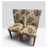 Homepop Classic Sage Floral Chenille Dining Chairs