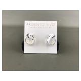 Sterling Silver Argento Vivo Hoop Earrings