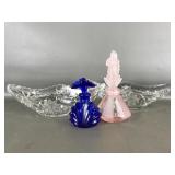 Vintage Pressed Glass Perfume Bottles & More