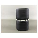 Sterling Silver & Jade Bracelet