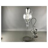 Vintage Aerator Dispenser Etched Glass Decanter