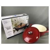 6-quart Enameled Red Cast Iron Dutch Oven Dash Of