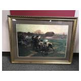 Print Of The 1910 Historical Painting The Battle