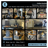 Online Auction | Late-Model Fabrication & CNC Manufacturing Equipment
