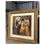 Framed Picture by Artist Pino, Children Dressing Up – 37' x 37'