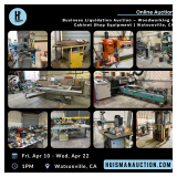 Woodworking & Cabinet Shop Auction