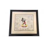 Disney Animated Mickey Mouse Glass Framed Art