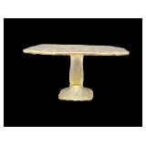Vintage LE Smith Glass Square Pedestal Cake Stand