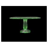 Vintage LE Smith Glass Square Pedestal Cake Stand
