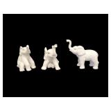 Lenox Porcelain Set of 3 Elephant Figurines
