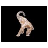 Pink Murano Style Art Glass Elephant Figurine