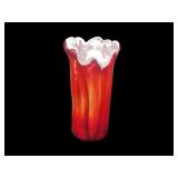 Vintage MCM Hand Blown Art Glass Vase