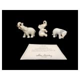 Lenox Ivory Elephants Set of 3 Porcelain Figurines