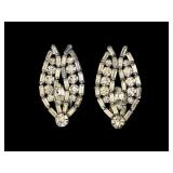 Large Severino Rhinestone Clip-On Earrings