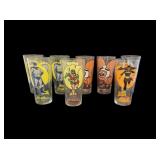Set of 8 Vintage TV Series Glasses