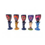 Vintage Talavera Chalice Goblets Hand Painted