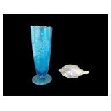 Vintage Westmoreland Bermuda Blue Vase