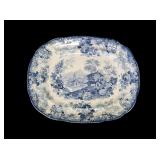 Antique 19th Century Milton Blue and White Platter