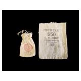 Antique Canvas Coin Bags